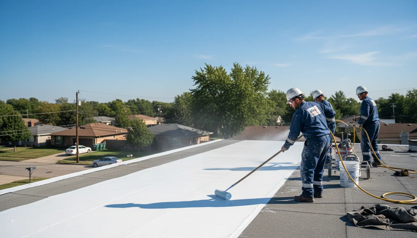 Commercial roof coating in Thurman, OH near me